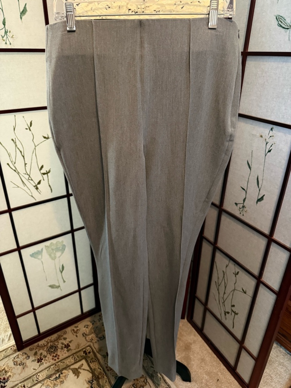 Vince Camuto Women's Gray Straight-Leg Dress Pants